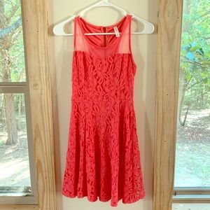 Coral Lace Dress